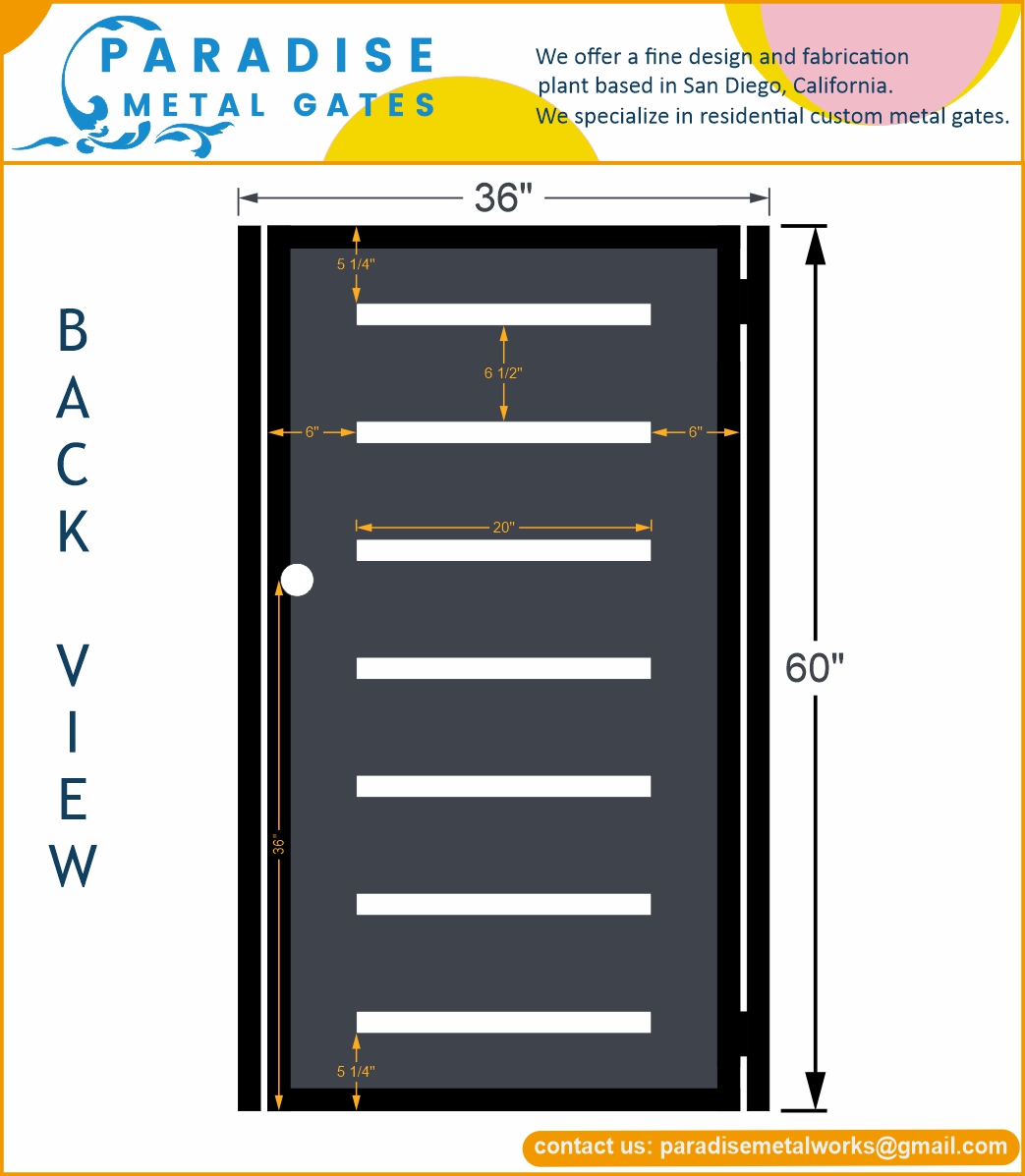 Slits 1 1/2″ Modern Metal Gate