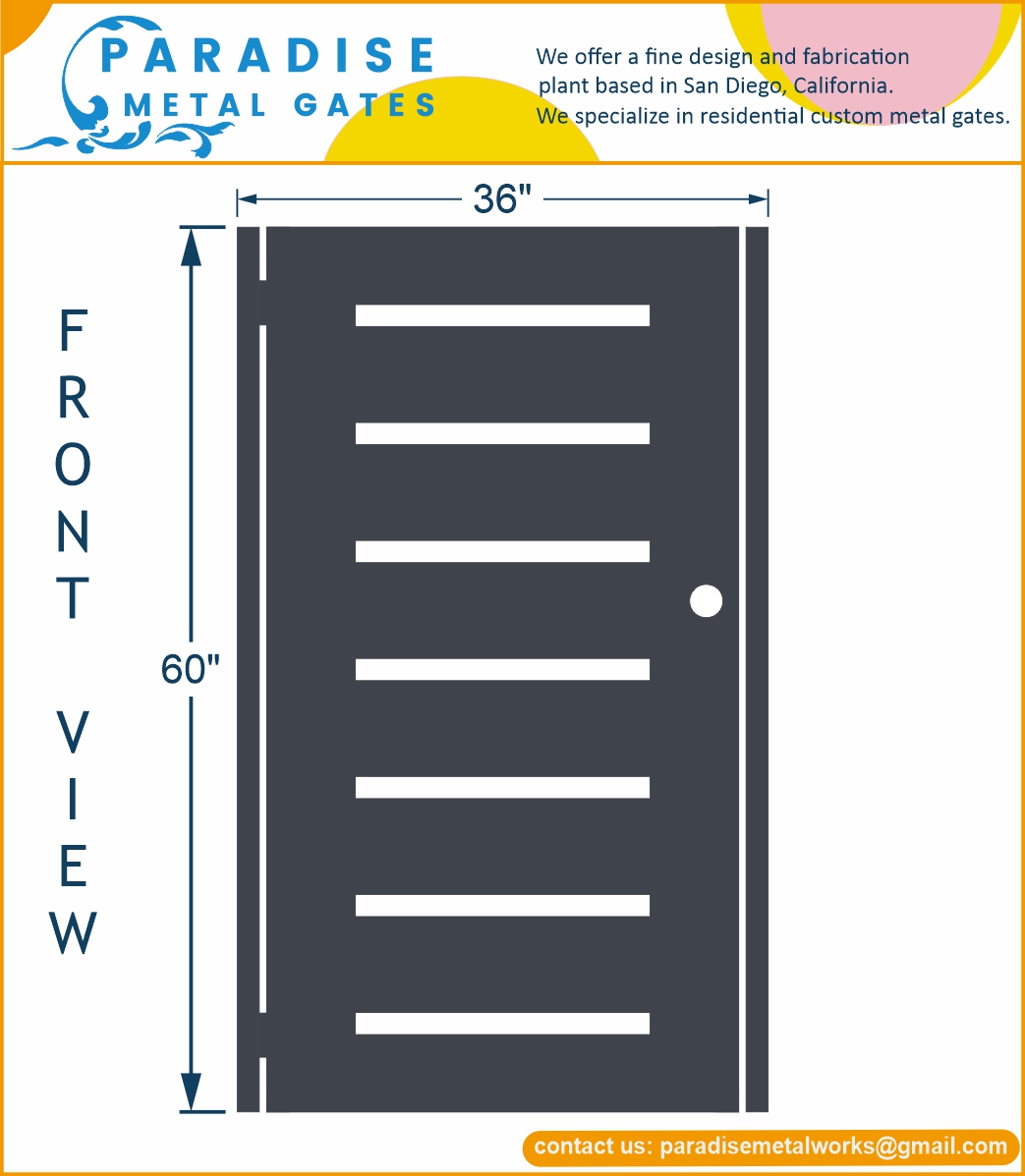 Slits 1 1/2″ Modern Metal Gate